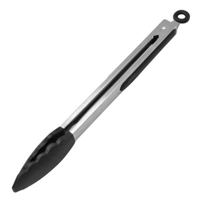 12" Stainless Steel Food Tongs with Silicone Head