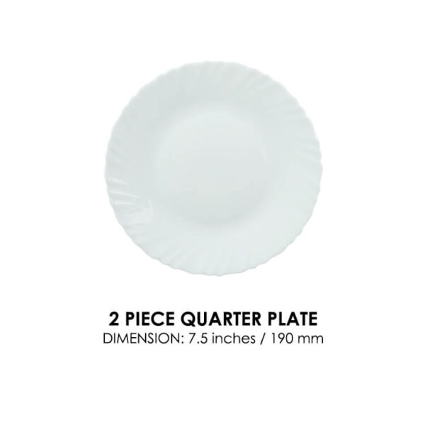 LaOpala 8 Piece Classique Decorated Dinnerware Set - Plain White - Image 5