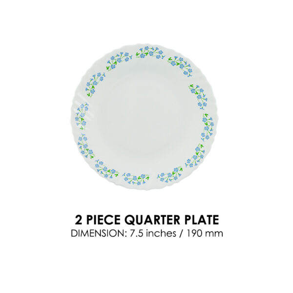 LaOpala 8 Pieces Classique Decorated Dinner Set - Lavender Dew (Tempered Opalware) - Image 3