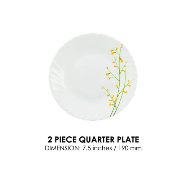 LaOpala 8 Piece Classique Decorated Dinnerware Set - Citron Weave - Image 5