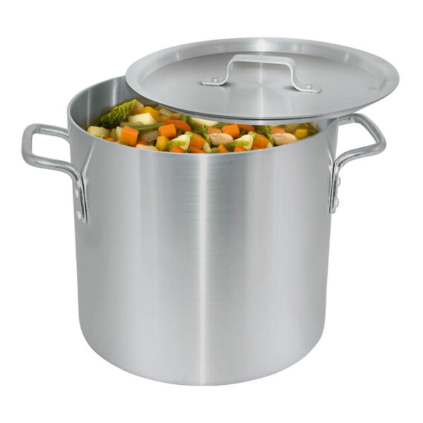 35 Quarts Aluminum Stock Pot with Lid - Image 2