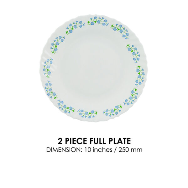 LaOpala 8 Pieces Classique Decorated Dinner Set - Lavender Dew (Tempered Opalware) - Image 2