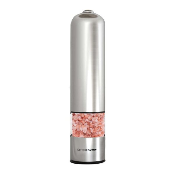 Stainless Steel Electric Rock Salt or Peppercorn Grinder (60 grams)