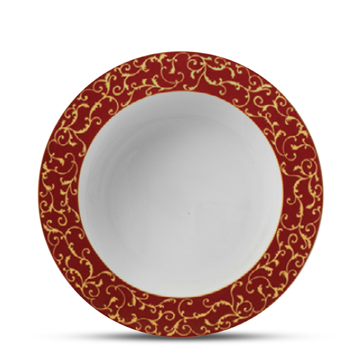 Set of 6 Sovrana 9"/225mm Soup Plate - Anassa Red