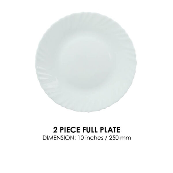 LaOpala 8 Piece Classique Decorated Dinnerware Set - Plain White - Image 6