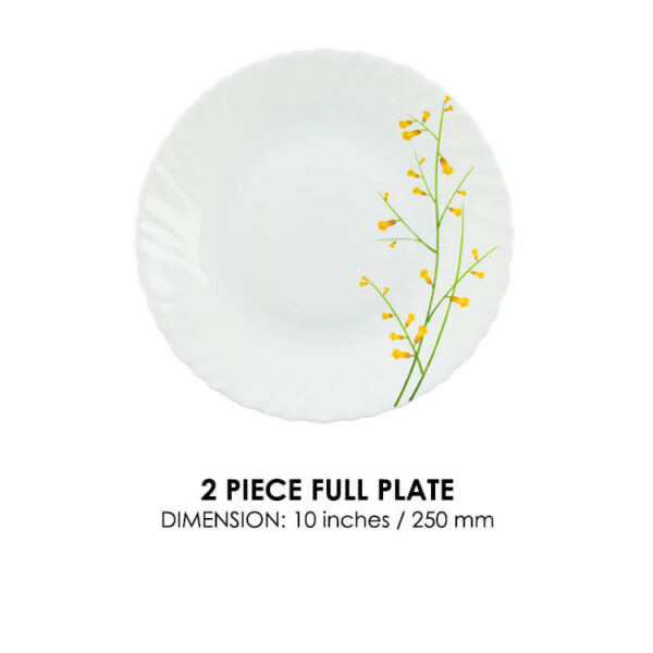 LaOpala 8 Piece Classique Decorated Dinnerware Set - Citron Weave - Image 6